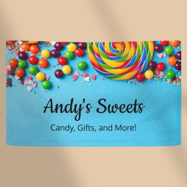 Fun and Colourful Candy Shop Sweets Store Business Banner (Creator Uploaded)