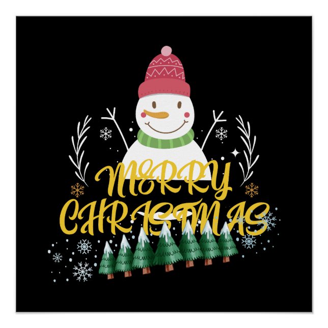 Fun and colourful Christmas wish design Poster (Front)