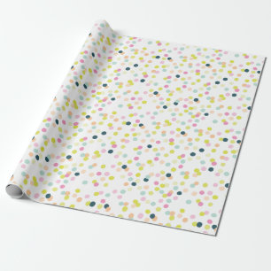 Fun and Colourful Confetti Dots Pattern Wrapping Paper