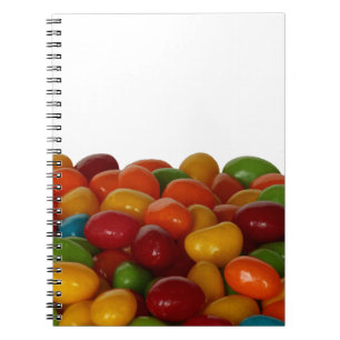 Fun and colourful jelly beans spiral notebook