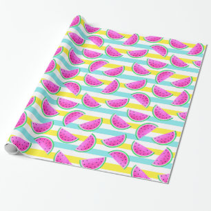 Fun And Colourful Pink Watermelons Pattern Wrapping Paper