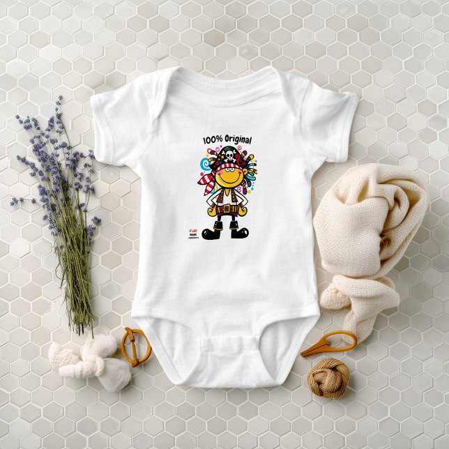 Fun and Colourful Pirate Emoji Toddler  Baby Bodysuit (Creator Uploaded)