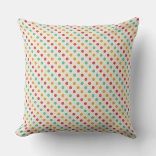 Fun and Colourful Polka Dot Pattern Cushion