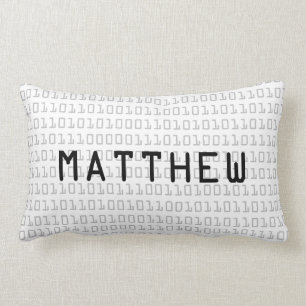 Fun and Cool Binary Code Personalised Lumbar Cushion