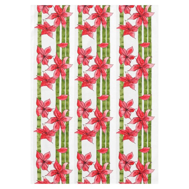 FUN AND FABULOUS POINSETTIA TABLECLOTH (Front)