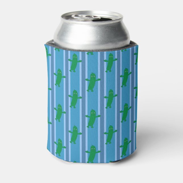 Fun and Fancy Blue Pickle Can Cooler (Can Back)