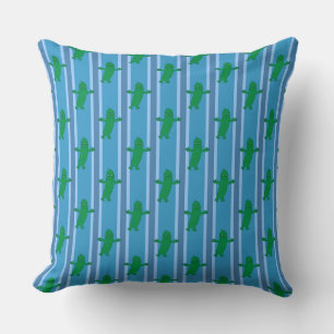 Fun and Fancy Blue Pickle Cushion