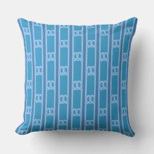 Fun and Fancy Blue Pretzel Cushion
