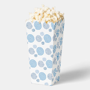 Fun and Fancy Blue Spirals Popcorn Favour Box