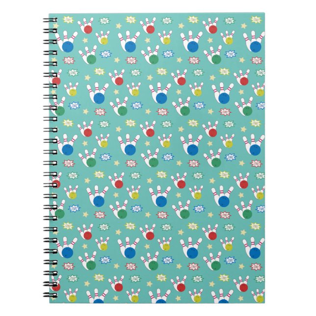 Fun and Fancy Bowling Pattern Notebook (Front)