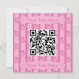 Fun and Fancy Cat and Dog QR Code Invitation