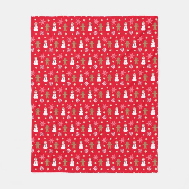 Fun and Fancy Christmas Fleece Blanket (Front)