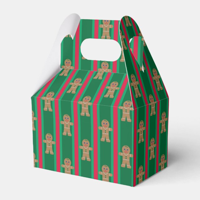 Fun and Fancy Christmas Gingerbread Man Favour Box (Front Side)