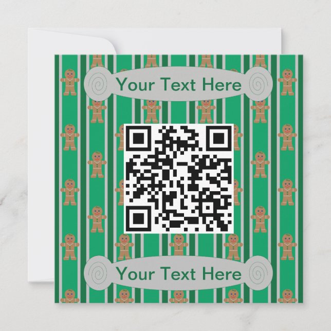 Fun and Fancy Christmas Gingerbread Man Invitation (Front)