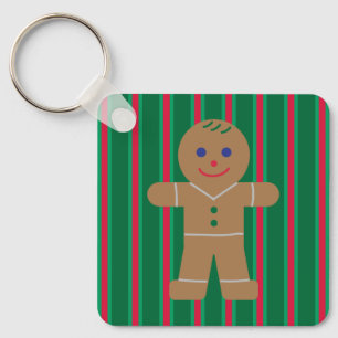 Fun and Fancy Christmas Gingerbread Man Key Ring