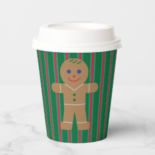 Fun and Fancy Christmas Gingerbread Man Paper Cups