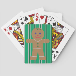 Fun and Fancy Christmas Gingerbread Man Playing Cards