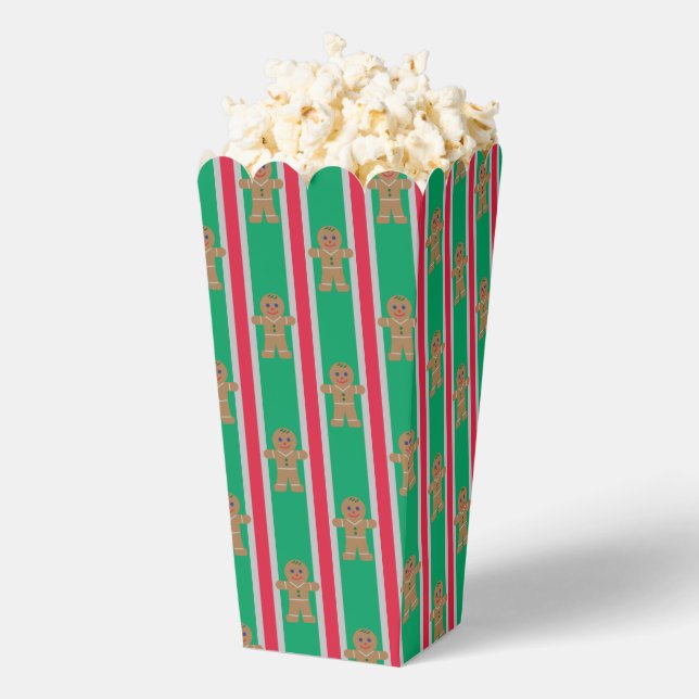 Fun and Fancy Christmas Gingerbread Man Popcorn Favour Box (Popped)