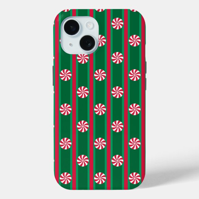 Fun and Fancy Christmas Peppermint Candy Case-Mate iPhone Case (Back)