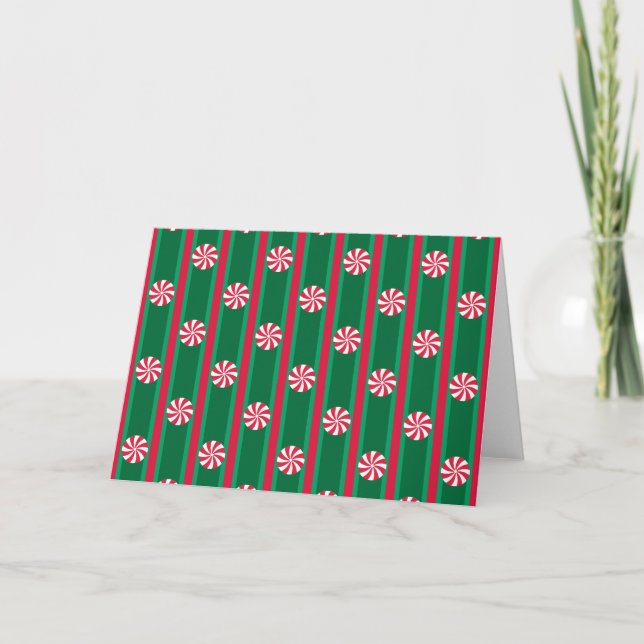 Fun and Fancy Christmas Peppermint Candy Invitation (Front)