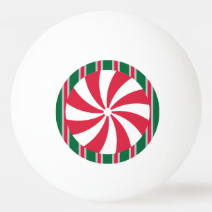 Fun and Fancy Christmas Peppermint Candy Ping Pong Ball