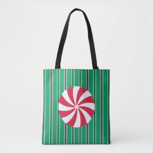 Fun and Fancy Christmas Peppermint Candy Tote Bag