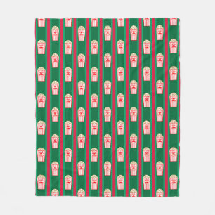 Fun and Fancy Christmas Popcorn Fleece Blanket
