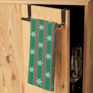 Fun and Fancy Christmas Snowflake Tea Towel