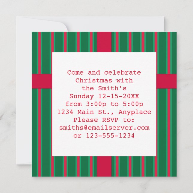 Fun and Fancy Christmas Snowman Detective Invitation (Back)