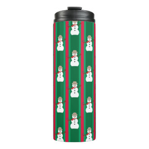 Fun and Fancy Christmas Snowman Detective Thermal Tumbler