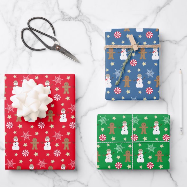 Fun and Fancy Christmas Wrapping Paper Sheet (Front)