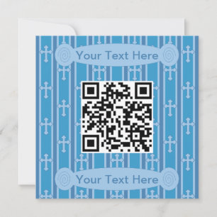 Fun and Fancy Cross QR Code Invitation