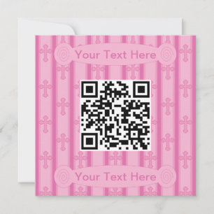 Fun and Fancy Cross QR Code Invitation