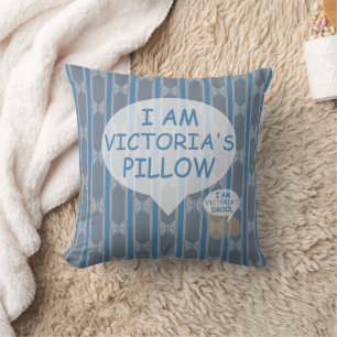 Fun and Fancy Customisable Butterfly Striped Cushion