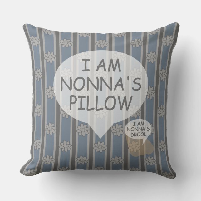 Fun and Fancy Customisable Flower Striped Cushion (Front)