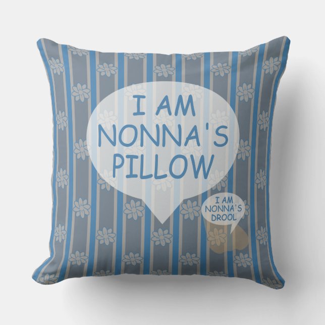 Fun and Fancy Customisable Flower Striped Cushion (Front)