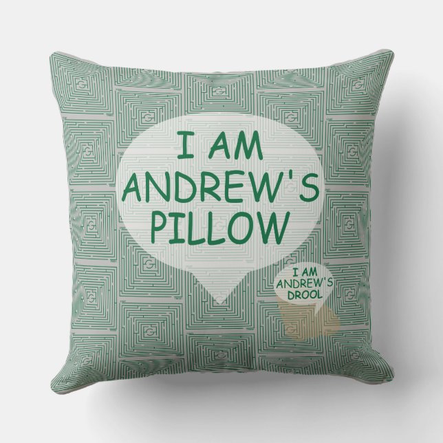 Fun and Fancy Customisable Green Maze Cushion (Back)
