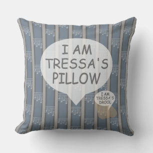 Fun and Fancy Customisable Music Note Striped Cushion