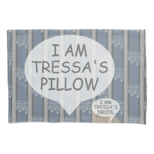 Fun and Fancy Customisable Music Note Striped Pillowcase