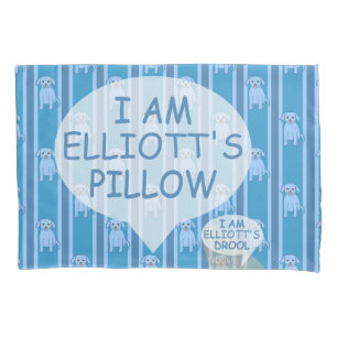 Fun and Fancy Customisable Puppy Striped Pillowcase