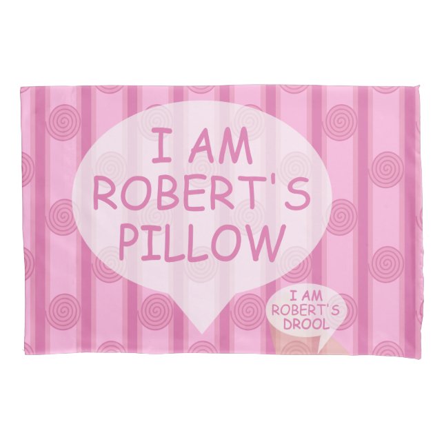 Fun and Fancy Customisable Spiral Striped Pillowcase (Front)