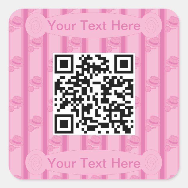 Fun and Fancy Detective QR Code Square Sticker (Front)