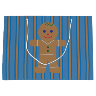 Fun and Fancy Gingerbread Man Large Gift Bag