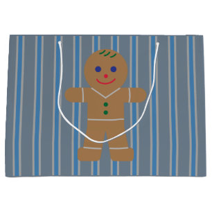 Fun and Fancy Gingerbread Man Large Gift Bag