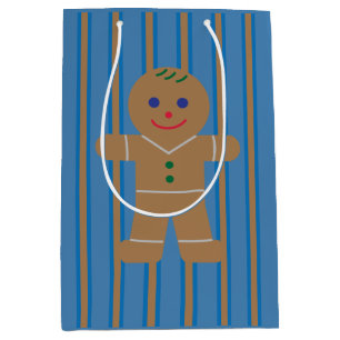 Fun and Fancy Gingerbread Man Medium Gift Bag