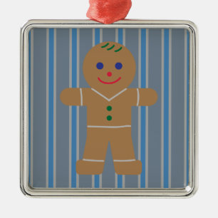 Fun and Fancy Gingerbread Man Metal Tree Decoration
