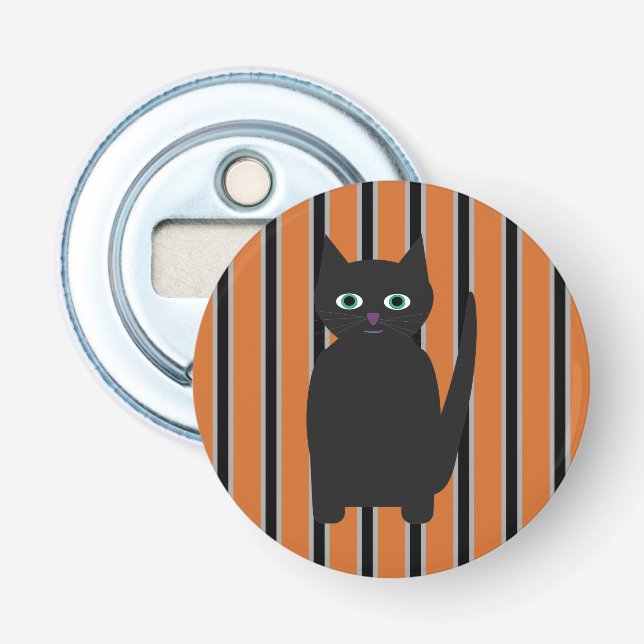 Fun and Fancy Halloween Black Cats Bottle Opener (Front)