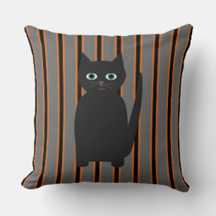 Fun and Fancy Halloween Black Cats Cushion
