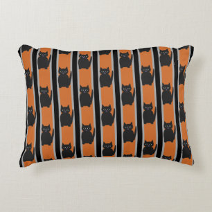 Fun and Fancy Halloween Black Cats Decorative Cushion