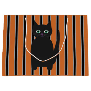 Fun and Fancy Halloween Black Cats Large Gift Bag